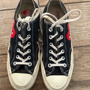Converse Black and Red Canvas Sneakers